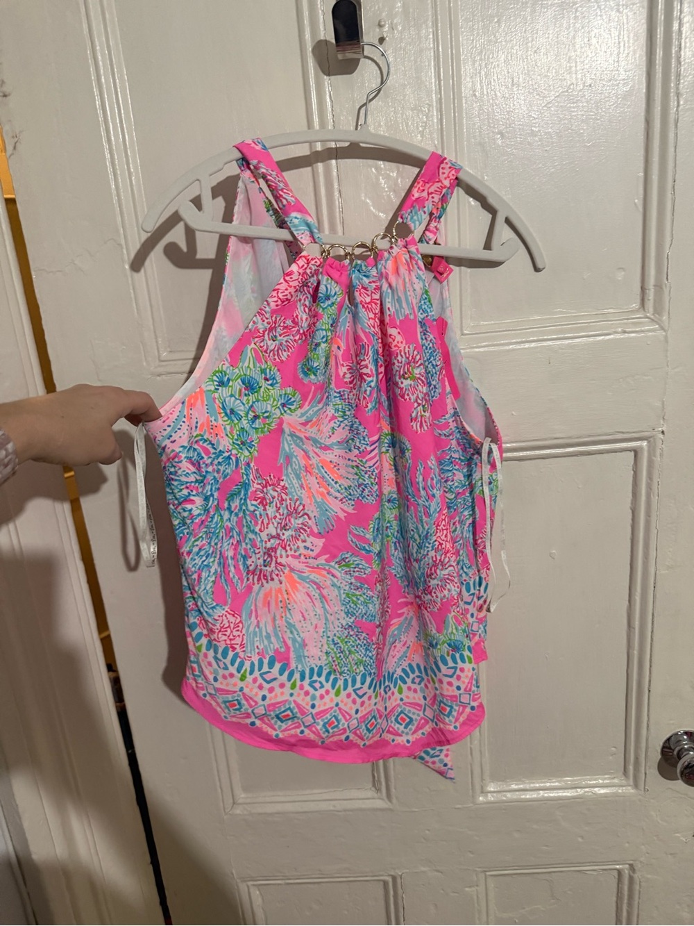 Lilly Pulitzer Pink Multicolor Floral Halter Camisole